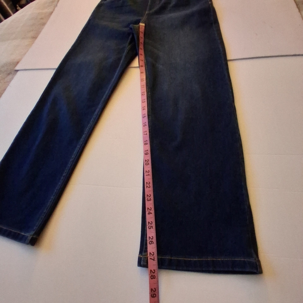 NEW Halara Flex Denim Pull-on High Waist Straight Leg Jeans Sz Med Petite NWT - Picture 10 of 10